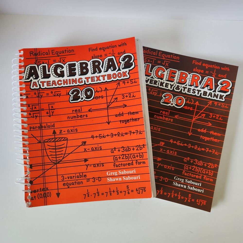 TEACHING TEXTBOOKS Algebra 2 2.0 Complete Curriculum Answers Test Bank Text